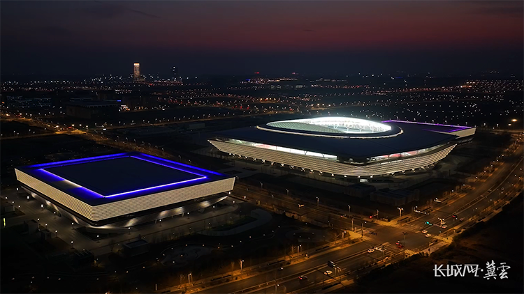 雄安夜景航拍。