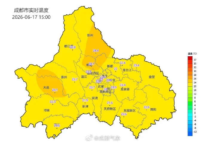 雷雨、大风天气即将抵达成都