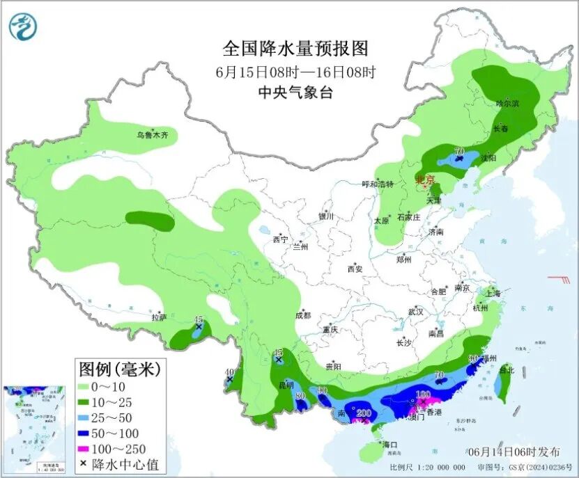 四川南部有大到暴雨 ，成都预计有阵雨、阵风