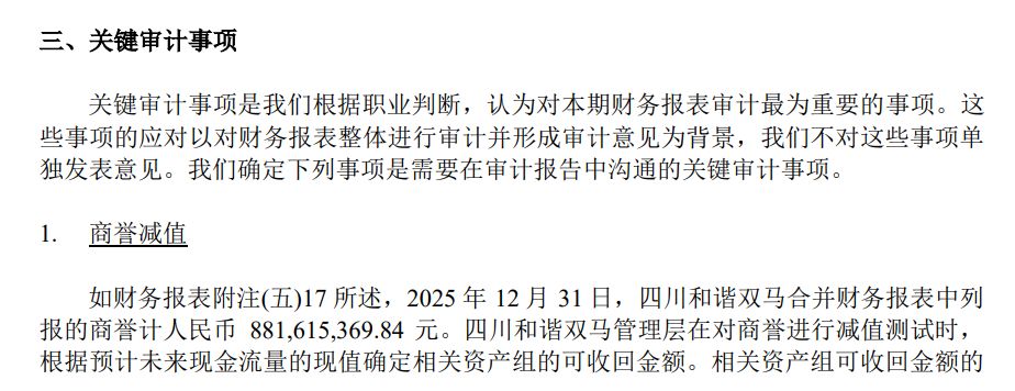 IDG资本坐镇难阻主业失血，四川双马16亿元“豪赌”多肽赛道，完整并表首年即遭反噬，2025年末8.82亿元“零减值”商誉悬顶 (http://www.hilij.com/) p 第5张