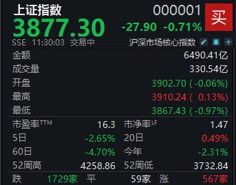 A股震荡下跌，沪指半日跌幅达0.71% (http://www.kingbaby.com.cn/) wap 第1张