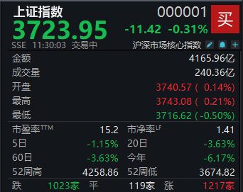 三大股指集体下挫，沪指半日收跌0.31% (http://www.chichengjiaxiao.cn/) caij 第1张