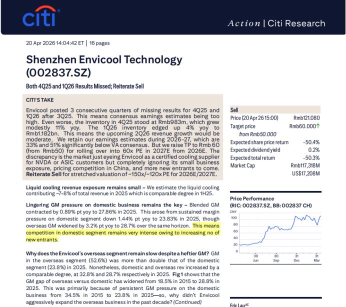 液冷龙头英维克一季报暴雷背后：近二十家券商乐观预判集体落空 (http://www.kingbaby.com.cn/) 财经 第3张