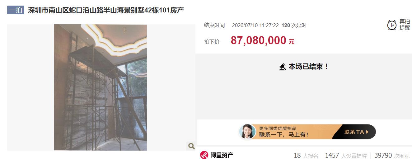 最高溢价360%!深圳豪宅法拍市场火热,上半年全国法拍房挂拍总量同比增超20%,机构:分化行情会进一步加剧 wap 第2张-婴之杰 最高溢价360%!深圳豪宅法拍市场火热,上半年全国法拍房挂拍总量同比增超20%,机构:分化行情会进一步加剧 (http://www.kingbaby.com.cn/) wap 第2张