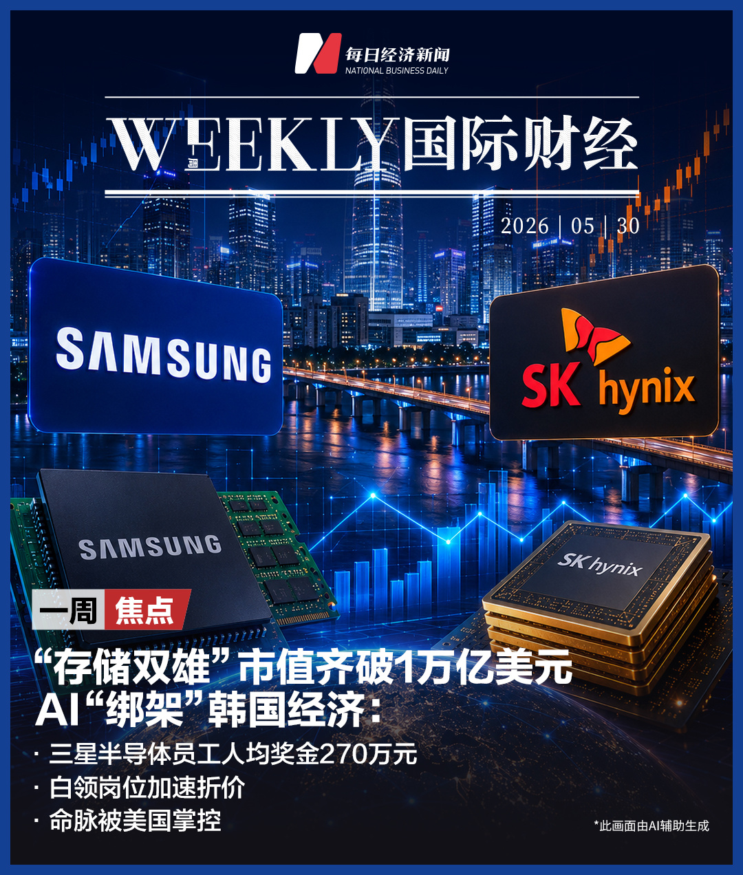 “存储双雄”市值齐破1万亿美元，AI“绑架”韩国经济；蓝色起源火箭爆炸带崩太空股；“PC老登”戴尔股价5月翻倍；美股市值前十已无传统公司｜一周国际财经 (http://www.kingbaby.com.cn/) wap 第1张